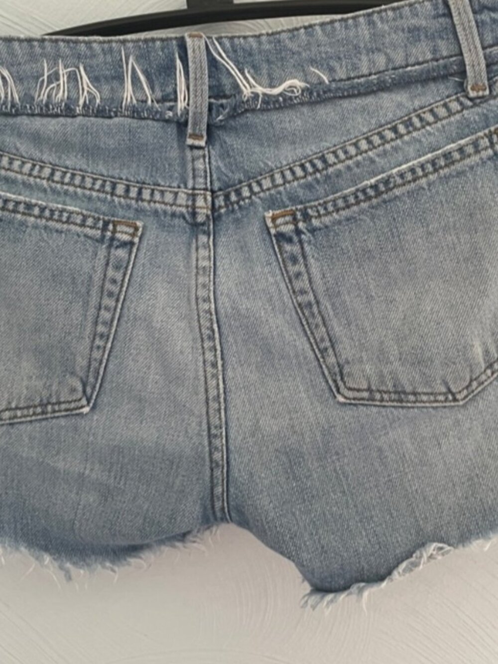 Frame Denim Light Wash Distressed Cutoff Shorts - Picture 2 of 2